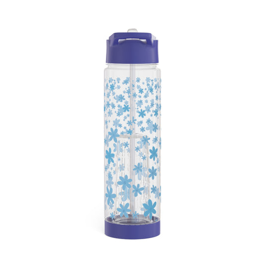 Blue Flowers- Infuser Water Bottle